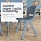 Flash Furniture Plastic Stacking School Chairs with 12 in Seat Height in Dusty Blue, 2PK 2-YU-YCX-001-DSTYBL-GG - alternate 9