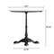 Flash Furniture 31.25" RD Outdoor Tabletop, White Faux Marble, Seamless Surface Technology, 22.75x22.75 Black Base ST-RD31-WHMAR-SDAT2222-GG - alternate 10
