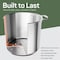 Emporio Kitchen Stainless Steel 16QT Stockpot with Glass Lid, Even-Heat Base, Riveted Handles, Oven Safe EMPKSSTKP16 - alternate 4