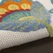 Homeroots 5' Ivory Blue Orange Red And Yellow Round Floral Indoor Outdoor Area Rug 546843 - alternate 9