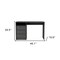 Homeroots 46" Gray Computer Desk With Three Drawers 403810 - alternate 6