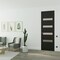 Sartodoors Hidden Door Black 24x80 Solid Core Modern Interior QUADRO4113MF-BLK-24x80-RH-I - alternate 1