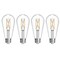 Bulbrite LED Filament PK of 4, 7.6 W Dimmable ST18 Light Bulb with Clear Finish and E26 Base - 4000K 776244 - alternate 1