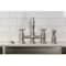 Kingston Brass Bridge Kitchen Faucet with Brass Sprayer, Brushed Nickel KS3278BEXBS - alternate 5