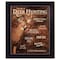 Homeroots Joy of Hunting deer Black Framed Print Wall Art 404986 - alternate 1