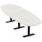 Skutchi Designs 10 Person Conference Table With Power Unit | 10' Boval Table | Harmony Series HAR-BOVL-48X120-T.BK-WA7976-NA - alternate 1