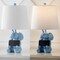 Jonathan Y Kairi 21" Modern Shabby Chic Resin/Iron Happy Elephant LED Kids' Table Lamp with Phone Stand, Blue JYL4060C - alternate 8