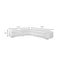 Homeroots White Italian Leather Power Reclining U Shaped Seven Piece Corner Sectional With Console 366362 - alternate 7