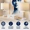 Jonathan Y Alexander 21 in. Modern Designer Metal and Water Glass LED Table Lamp w/USB-A and USB-C Chargin, 2PK JYL4058C-SET2 - alternate 6