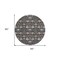 Homeroots 8' Black Brown And Beige Round Floral Washable Indoor Outdoor Area Rug 605415 - alternate 7