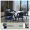 Leisuremod Ervilla Dining Armchair in Black Steel Frame with Black Wicker Back and Navy Blue Seat ECBL-20BL-NBU - alternate 9