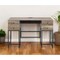 Homeroots 47" Brown and Black Writing Desk With Four Drawers 491421 - alternate 4