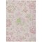 Homeroots 10' X 14' Pink Blush And Artichoke Green Floral Washable Indoor Outdoor Area Rug 589493 - alternate 7