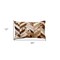 Homeroots Set of Two 12" X 20" Brown and Natural Chevron Cowhide Lumbar Throw Pillows, 2PK 544582 - alternate 7