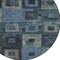 Homeroots 8' Blue Gray And Charcoal Round Geometric Washable Indoor Outdoor Area Rug 605021 - alternate 7