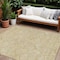 Homeroots 8' X 10' Gold And Beige Floral Washable Indoor Outdoor Area Rug 594626 - alternate 1