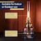Kings County Tools Oil Lamp 15.5 in Decorative Lamp with Antique-Style Glass Body & Brass Accents Large Kerosene GW78A05-07 - alternate 4