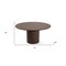 Homeroots 60" Brown Wood Pedestal Base Round Top Dining Table 720651 - alternate 5