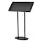 M&T Displays Metal Enclosed Bulletin Menu Board Pedestal Menu Holder 3x8.5 x 11 Inch Black Floor Standing UMBO0N0381X2000 - alternate 1