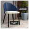 Leisuremod Paradiso Collection Modern Dining Seat in Blue with White Seat, 4PK PC50BUW4 - alternate 7