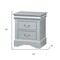 Homeroots 24" White Wood Two Drawer Nightstand 374197 - alternate 5