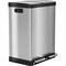 Hls Commercial 16  gal Rectangular Indoor Metal Can, Silver, Step On, Stainless Steel, 19.2 in HLSS16RFR - alternate 1