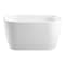 Kingston Brass 51" Acrylic Oval Rectangular Double Ended Freestanding Tub with Drain, Glossy White VTOV513425S - alternate 1