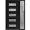Vdomdoors Aluminum Door Iron 0255 Black Entry Steel Metal Classic Painted 48 x 80 (36+12 x 80)-Left Inswing IRON0255EXD-BLK-W36+12xH80-LH-I - alternate 1