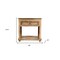 Homeroots 28" Distressed Natural One Drawer Solid Wood Nightstand 555411 - alternate 5