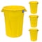 Magnum Tool 44 Gallon Trash Can, High-Vis Yellow, Construction Grade, Heavy Duty Plastic, 4PK CMTC-C000-44Y04 - alternate 1