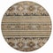 Homeroots 8' Chocolate Taupe And Gold Round Tribal Washable Indoor Outdoor Area Rug 615406 - alternate 7