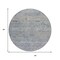 Homeroots 8' Plum And Silver Round Oriental Washable Indoor Outdoor Area Rug 631133 - alternate 6