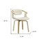 Homeroots Off White and Natural Upholstered Faux Leather Dining Arm Chair 524941 - alternate 5
