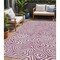 Homeroots 5' X 8' Plum And Ivory Abstract Washable Indoor Outdoor Area Rug 599005 - alternate 1