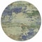 Homeroots 8' Purple Olive Green And Taupe Round Abstract Washable Indoor Outdoor Area Rug 630743 - alternate 6