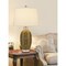 Homeroots 29" Brown Metal Table Lamp With Off White Empire Shade 524706 - alternate 4