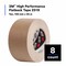 3M Masking Tape, 96 mm W x 55 m L, 7.1 mil Thick, Brown, Rubber Adhesive, 8 PK 2519TN - alternate 8