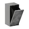 Hansgrohe XtraStoris Rock Recessed Trash Bin with Shelf & Tileable Door in Brushed Stainless Steel 56063800 - alternate 1