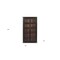 Homeroots 42in Dark Gray Solid Wood Frame China Cabinet With Five Shelves 489037 - alternate 5
