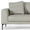 Homeroots 87" Gray Genuine Leather Sofa With Black Legs 480918 - alternate 6