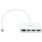 Startech.Com 3 Port USB C Hub with Gigabit Ethernet - USB-C to 3x USB-A - USB 3.0 Hub 5Gbps - White HB30C3A1GEA - alternate 3