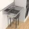 Amgood 38 in. x 22 in. Stainless Steel One Compartment Sink with 16 in. x 14 in. Bowl and Dual 12 in. Drainboards AMG SINK S1C-141611-12LR-NF-Z - alternate 7