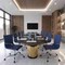 Leisuremod Harris Faux Leather Office Chair, Navy Blue HO19BUL - alternate 9