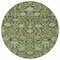 Homeroots 8' Green Tan And Gray Round Floral Washable Indoor Outdoor Area Rug 603463 - alternate 9