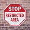 Signmission Stop Restricted Area, 10 inch X 10 inch, Aluminum Metal Signs, 2PK OC-A-2PACK-10-177 - alternate 5
