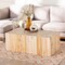 Bali & Pari Grayson Bohemian Natural Teak Wood Coffee Table with Unique Repurposed Wood Logs 247-13737-ZORO - alternate 8