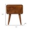 Homeroots 20" Chestnut Solid Wood Two Drawer Nightstand 651588 - alternate 15