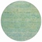 Homeroots 8' Teal Blue And Linen Round Oriental Washable Indoor Outdoor Area Rug 631139 - alternate 6