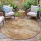 Homeroots 8' Copper And Ivory Round Abstract Washable Indoor Outdoor Area Rug 630623 - alternate 6