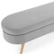 Homeroots 44" Gray and Brown Linen Upholstered Storage Bench with Flip Top 555445 - alternate 8
